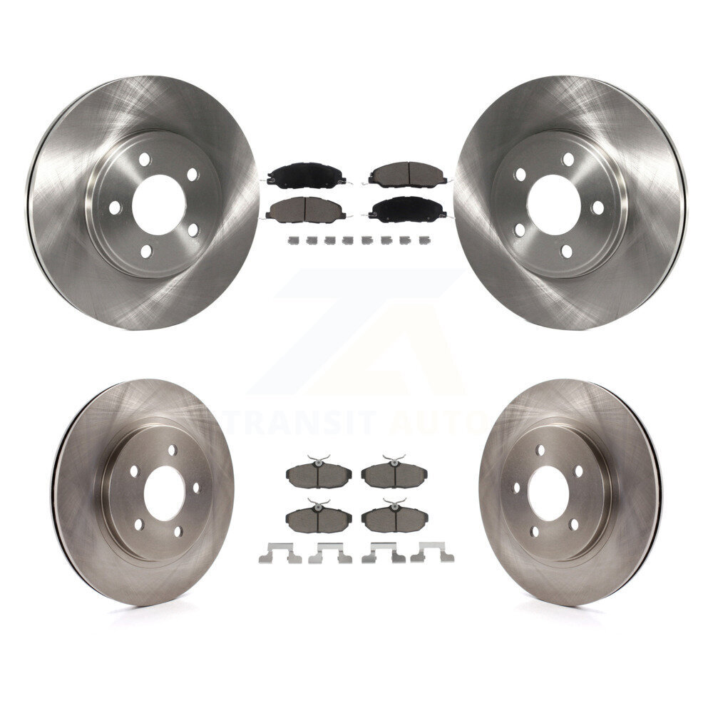 Front Rear Disc Brake Rotors And Ceramic Pads Kit For 2009 Ford Mustang Bullitt K8C-101562