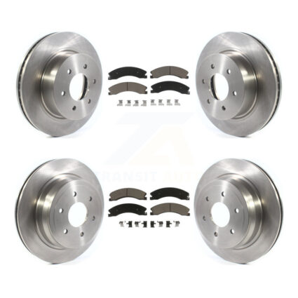 Front Rear Disc Brake Rotors And Ceramic Pads Kit For 2016-2024 Nissan TITAN XD K8C-101568