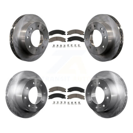 Front Rear Brake Rotors & Ceramic Pad Kit For GMC Chevrolet Sierra 2500 HD Silverado 3500 K8C-101569
