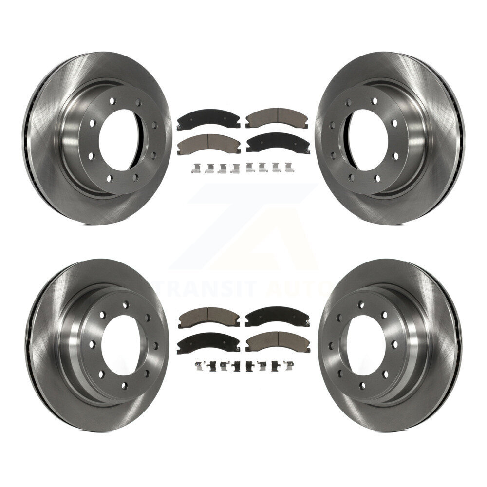Front Rear Disc Brake Rotor And Ceramic Pad Kit For 2012-2021 Nissan NV2500 NV3500 NV1500 K8C-101571
