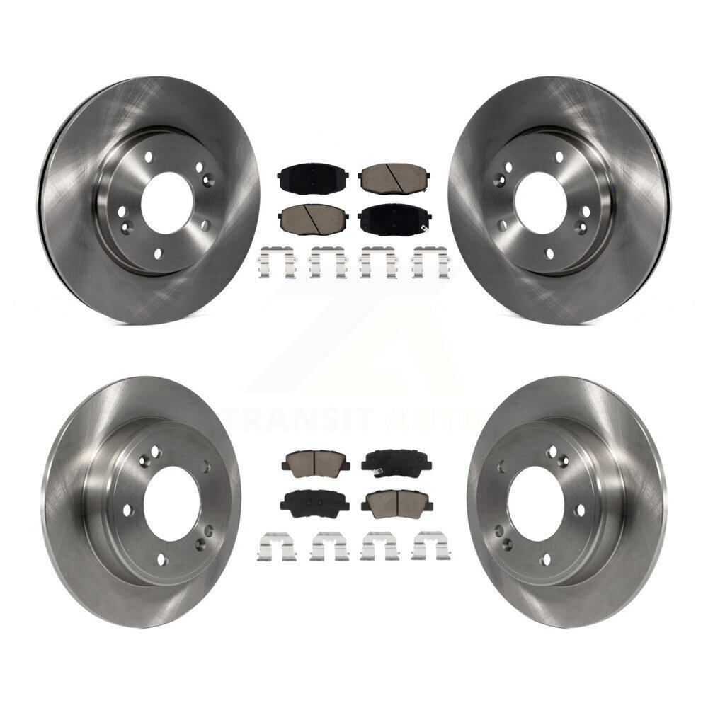 Front Rear Disc Brake Rotors And Ceramic Pads Kit For 2014-2016 Kia Soul K8C-101572