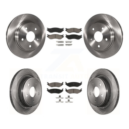 Front Rear Disc Brake Rotors And Ceramic Pads Kit For Dodge Ram 1500 Durango K8C-101574