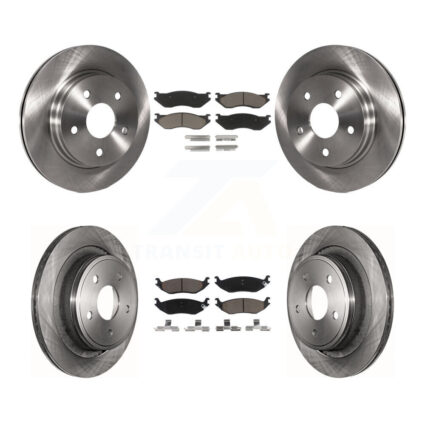 Front Rear Disc Brake Rotors And Ceramic Pads Kit For Dodge Ram 1500 K8C-101575