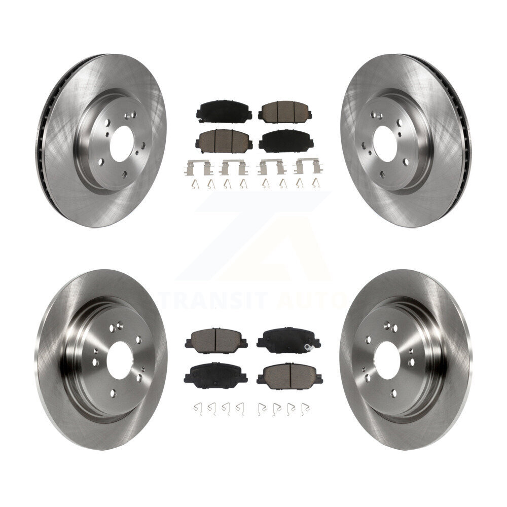 Front Rear Disc Brake Rotors And Ceramic Pads Kit For Honda CR-V K8C-101589