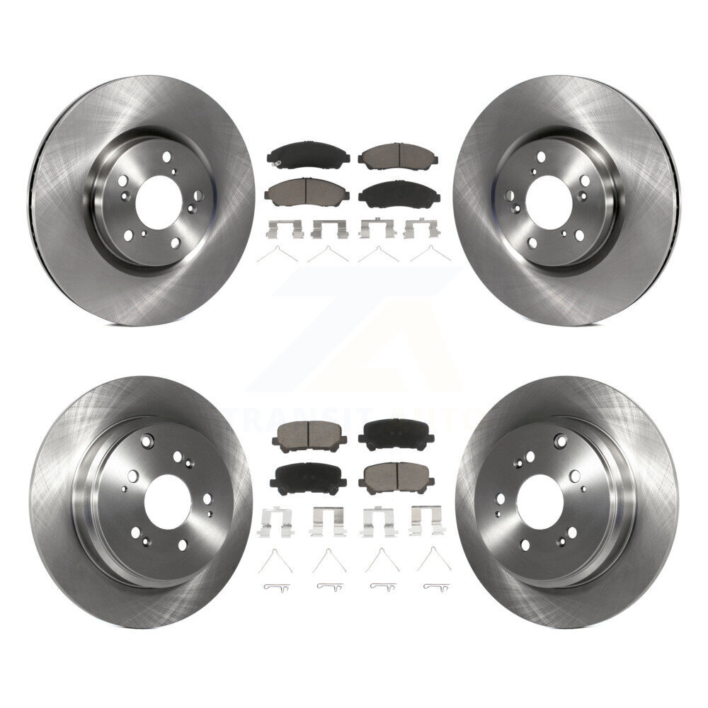 Front Rear Disc Brake Rotors And Ceramic Pads Kit For Honda Pilot Acura MDX ZDX K8C-101596