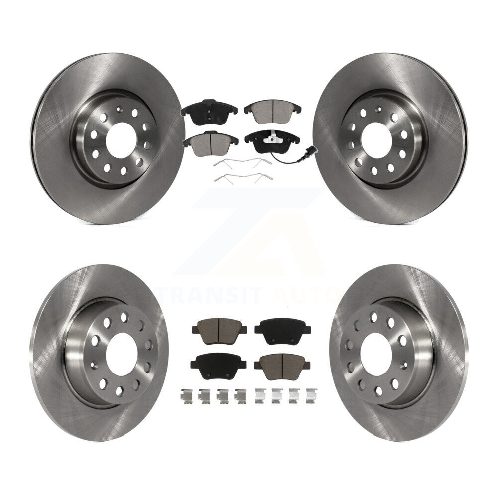 Front Rear Disc Brake Rotors And Ceramic Pads Kit For 2012-2014 Volkswagen Passat K8C-101600