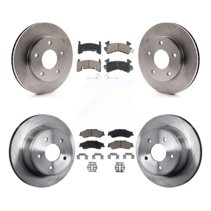 Front Rear Disc Brake Rotors And Ceramic Pads Kit For 1997 Chevrolet S10 GMC Sonoma 4WD K8C-101603
