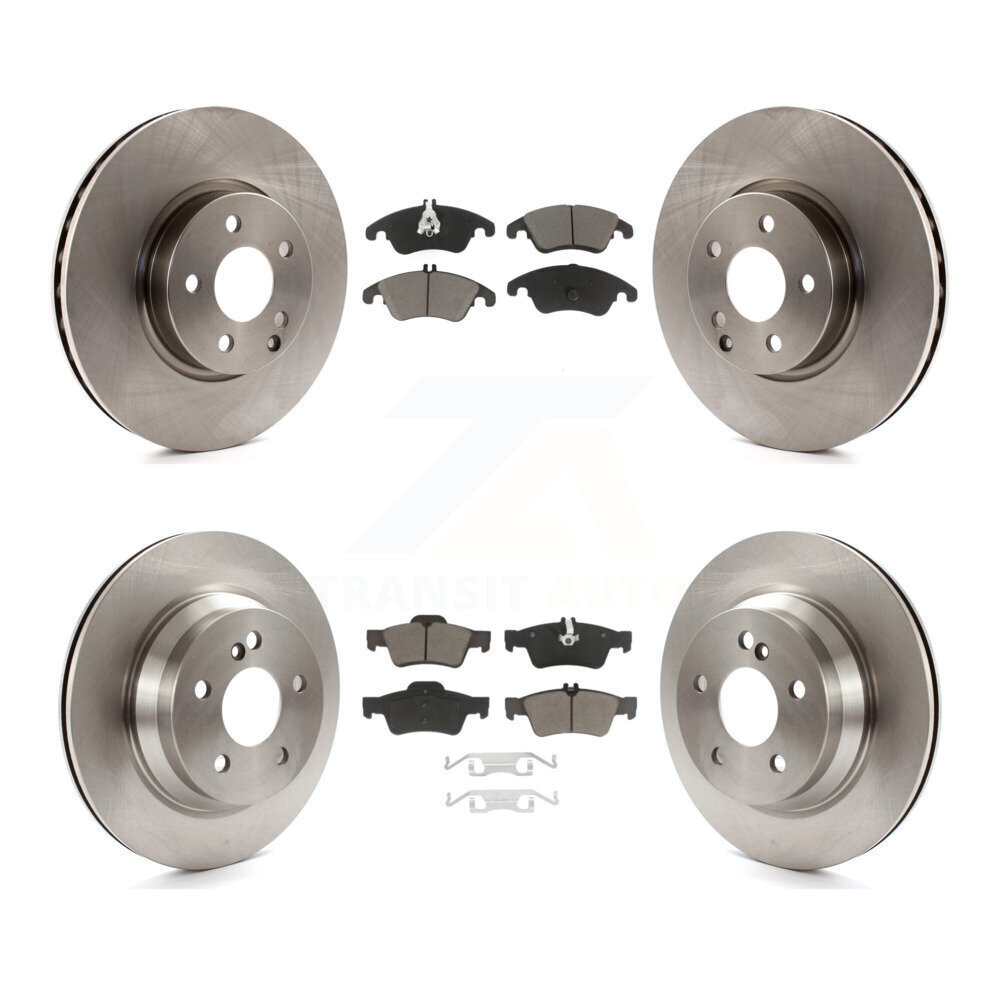 Front Rear Disc Brake Rotors And Ceramic Pads Kit For Mercedes-Benz E350 E400 K8C-101604