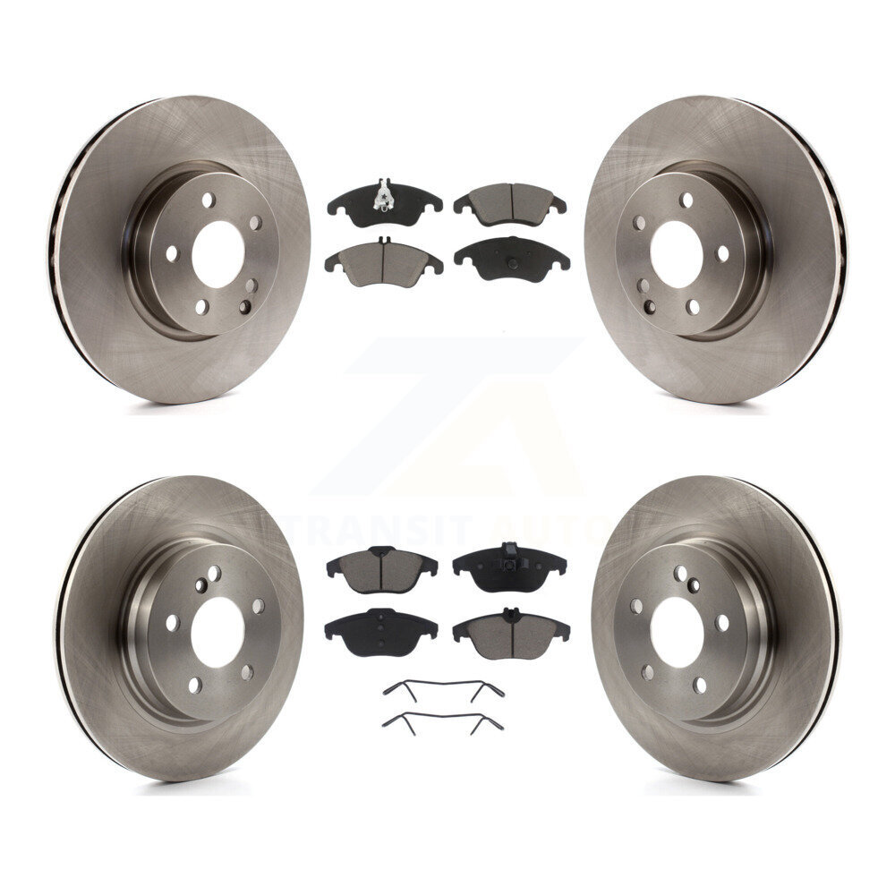 Front Rear Disc Brake Rotors And Ceramic Pads Kit For Mercedes-Benz C300 C350 E350 K8C-101606
