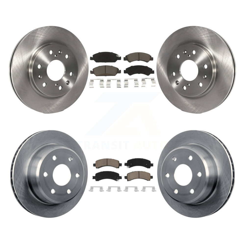Front Rear Brake Rotors & Ceramic Pad Kit For 2009-2014 Chevrolet Express 1500 GMC Savana K8C-101613