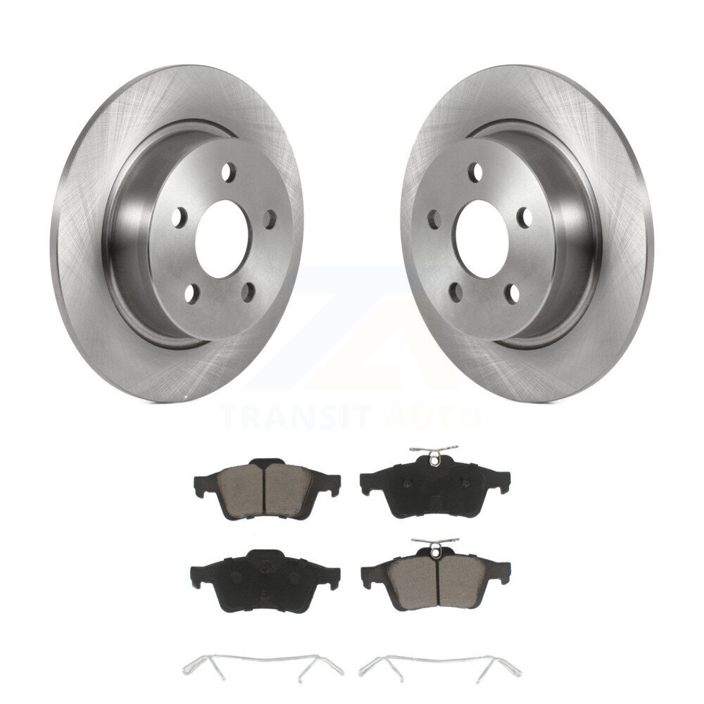 Rear Disc Brake Rotors And Ceramic Pads Kit For Ford Transit Connect K8C-101629