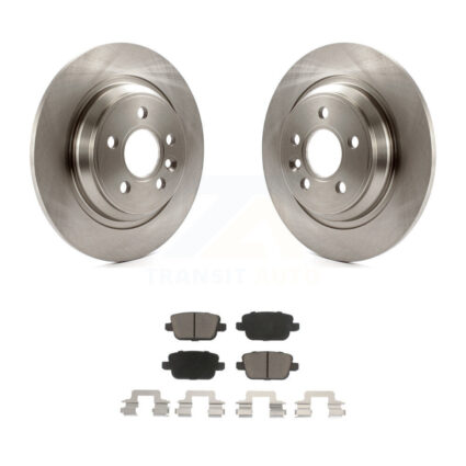 Rear Brake Rotors Ceramic Pad Kit For 2008-2011 Volvo S80 FWD With Electric Parking K8C-101634