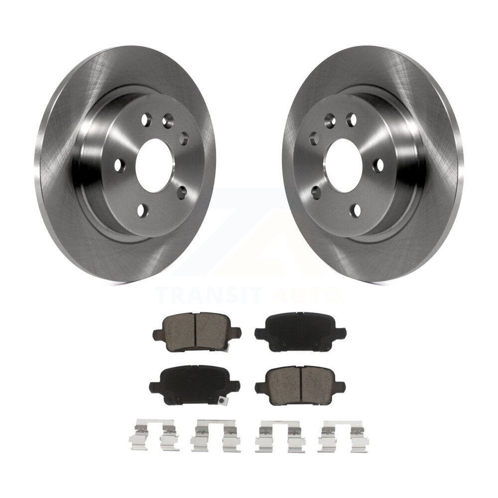 Rear Brake Rotors Ceramic Pad Kit For 2016 Chevrolet Cruze With 268mm Diameter Rotor K8C-101641