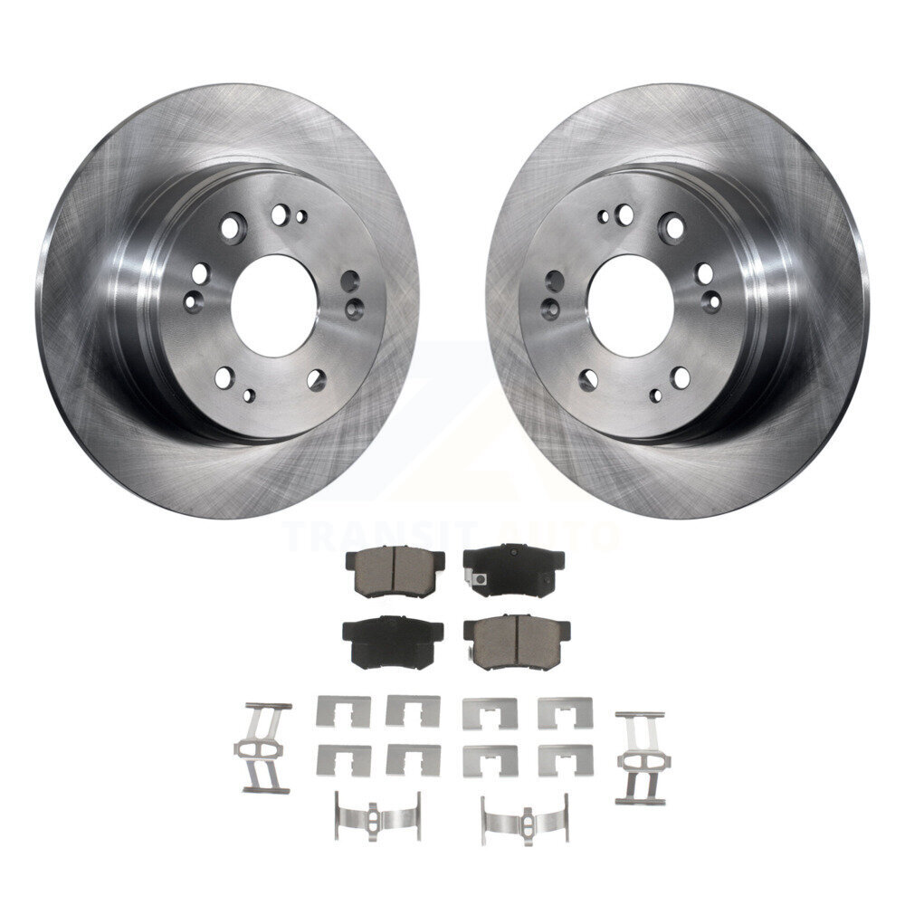 Rear Disc Brake Rotors And Ceramic Pads Kit For 2002-2004 Honda CR-V K8C-101645