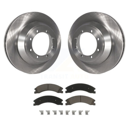 Rear Disc Brake Rotors And Ceramic Pads Kit For Ford E-450 Super Duty K8C-101649