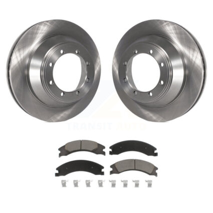 Rear Disc Brake Rotor & Ceramic Pad Kit For 2009-2010 Ford E-450 Super Duty DIESEL engine K8C-101650