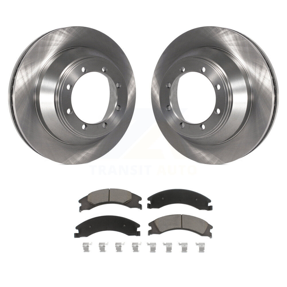 Rear Disc Brake Rotor & Ceramic Pad Kit For 2009-2010 Ford E-450 Super Duty DIESEL engine K8C-101650