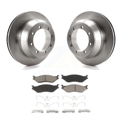 Rear Disc Brake Rotors & Ceramic Pad Kit For 2003 Ford F-550 Super Duty With 8 Lug Wheels K8C-101653