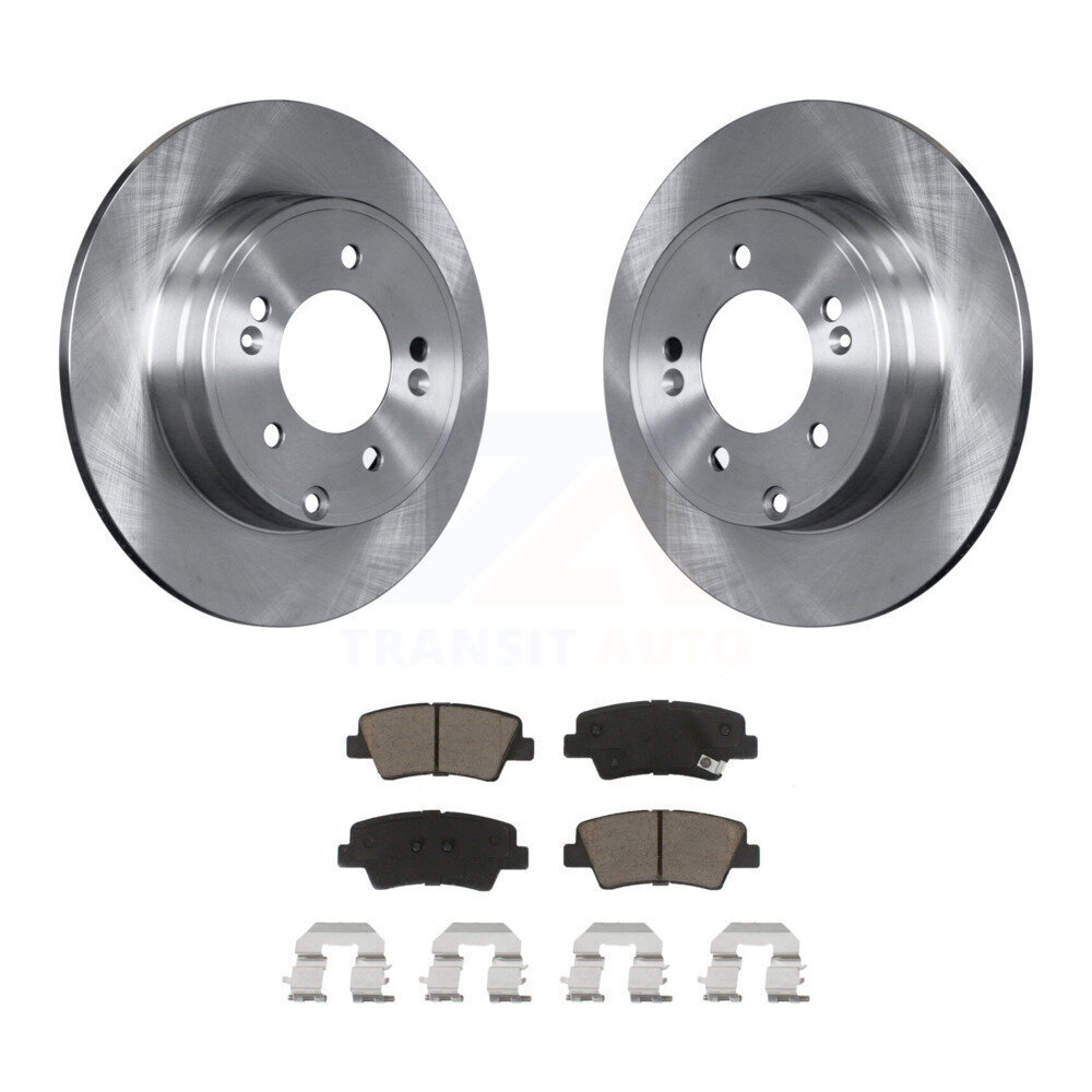 Rear Disc Brake Rotors And Ceramic Pads Kit For Hyundai Sonata Kia Optima Azera K8C-101664