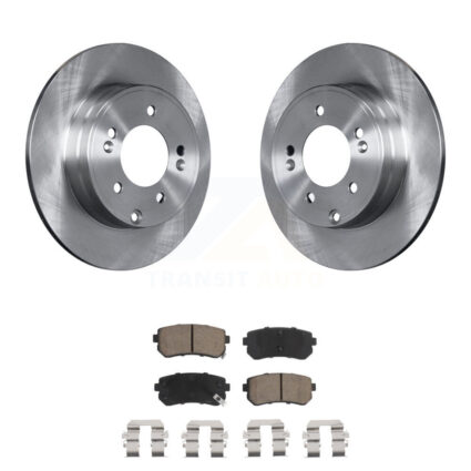 Rear Brake Rotors Ceramic Pad Kit For Hyundai Sonata Kia Optima With Manual Parking K8C-101665
