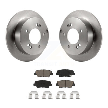 Rear Disc Brake Rotors And Ceramic Pads Kit For Hyundai Sonata 2.4L K8C-101668