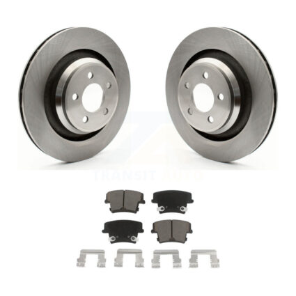 Rear Disc Brake Rotors And Ceramic Pad Kit For 2015 Dodge Charger R T Scat Pack with 6.4L K8C-101683