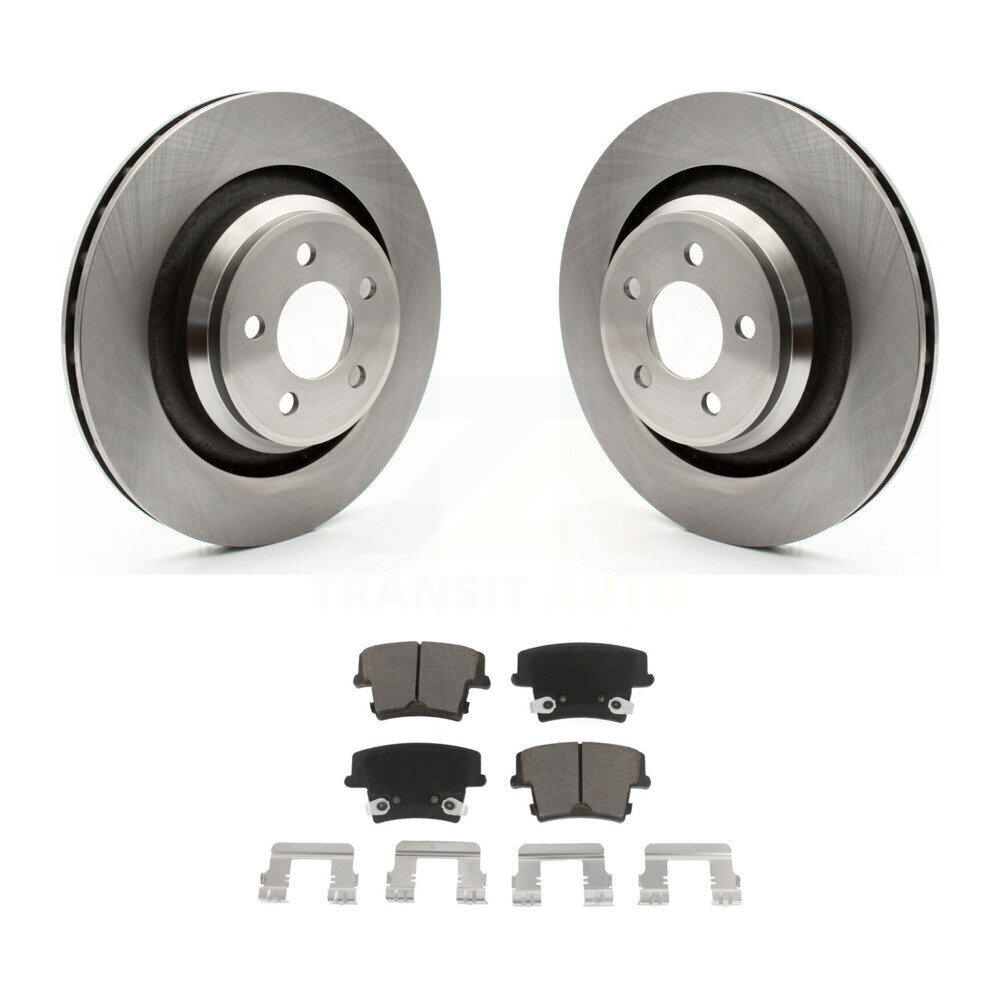 Rear Disc Brake Rotors And Ceramic Pad Kit For 2015 Dodge Charger R T Scat Pack with 6.4L K8C-101683