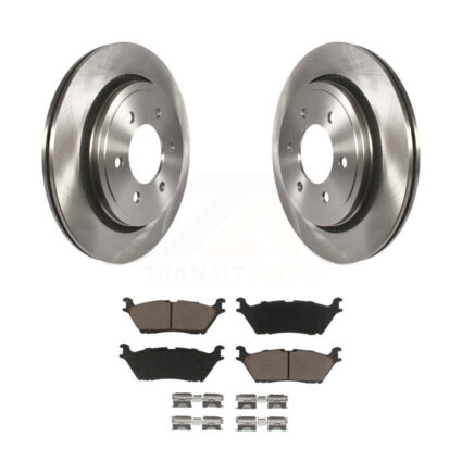 Rear Brake Rotor And Ceramic Pad Kit For 2015-2017 Ford F-150 With Electric Parking K8C-101686