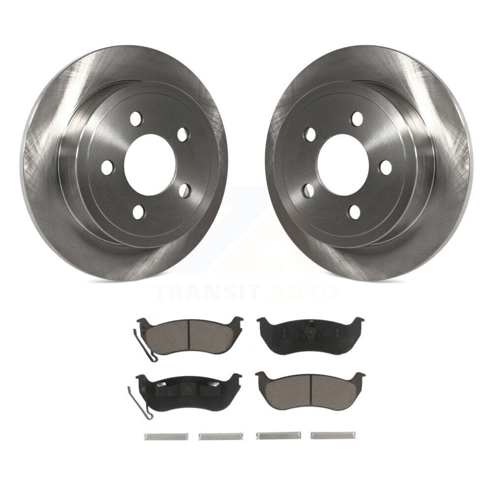 Rear Disc Brake Rotors And Ceramic Pads Kit For Jeep Liberty Wrangler TJ K8C-101704