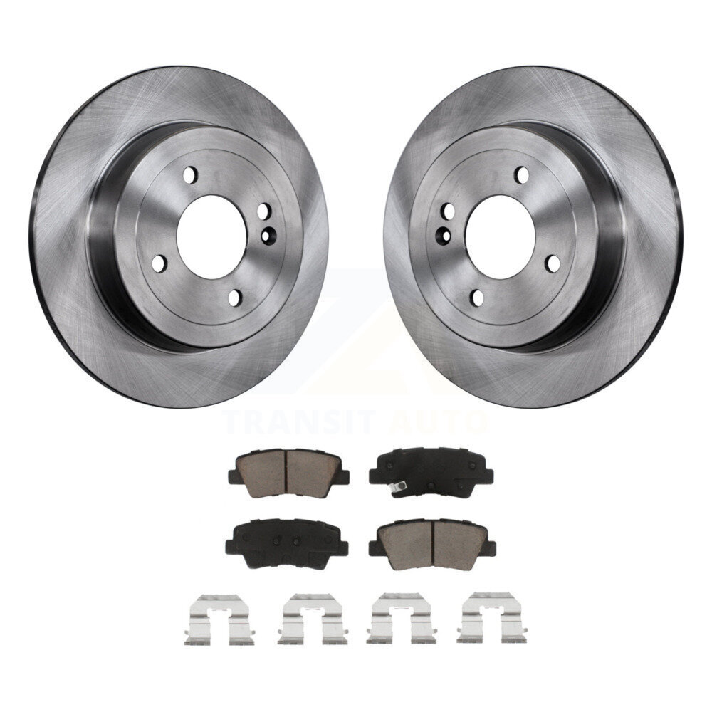 Rear Disc Brake Rotors And Ceramic Pads Kit For Hyundai Accent Kia Rio K8C-101705