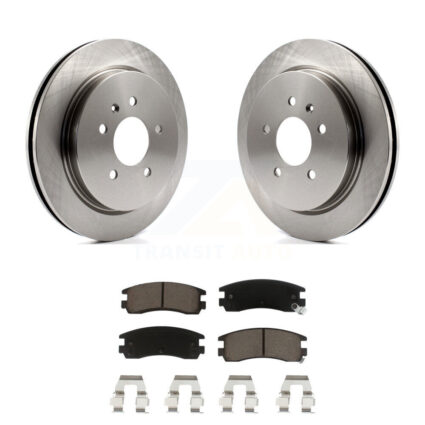 Rear Disc Brake Rotors & Ceramic Pad Kit For 2003-2004 Cadillac Seville With Vented Rotor K8C-101725
