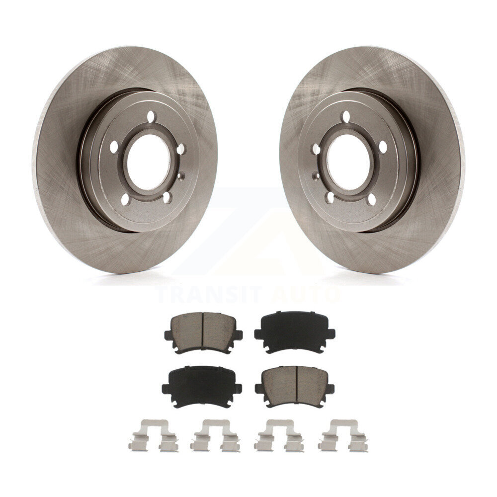 Rear Disc Brake Rotors And Ceramic Pads Kit For Audi A4 Quattro K8C-101748