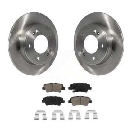 Rear Brake Rotors & Ceramic Pad Kit For Hyundai Elantra Kia Forte GT Soul Veloster Forte5 K8C-101779