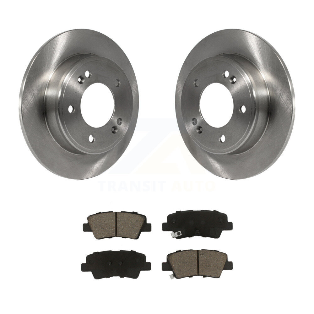 Rear Disc Brake Rotor & Ceramic Pad Kit For Kia Hyundai Kona Forte Soul Elantra GT Forte5 K8C-101780