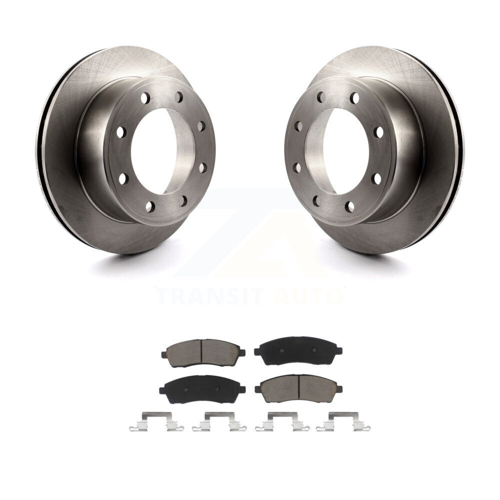 Rear Disc Brake Rotors And Ceramic Pads Kit For Ford F-350 Super Duty F-250 Excursion K8C-101793