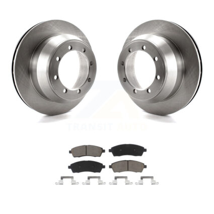 Rear Brake Rotors & Ceramic Pad Kit For 99-04 Ford F-350 Super Duty With Dual Wheels K8C-101794
