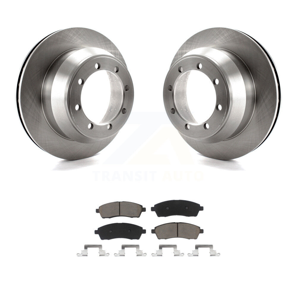 Rear Brake Rotors & Ceramic Pad Kit For 99-04 Ford F-350 Super Duty With Dual Wheels K8C-101794