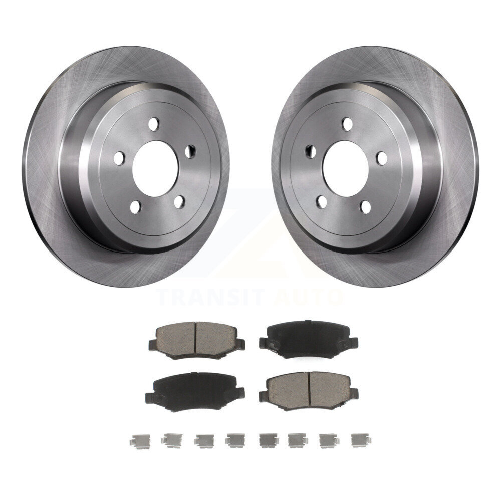 Rear Disc Brake Rotors And Ceramic Pads Kit For Jeep Liberty Dodge Nitro K8C-101797