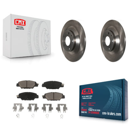 Rear Disc Brake Rotors And Ceramic Pads Kit For 2016-2024 Mazda CX-5 K8C-101804