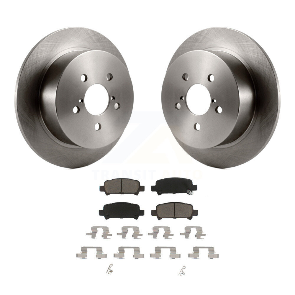 Rear Brake Rotor Ceramic Pad Kit For 2008-2009 Subaru Legacy 3.0L With 17" Factory Wheels K8C-101817