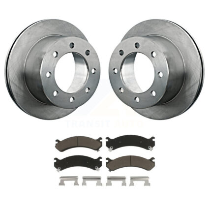 Rear Disc Brake Rotors Ceramic Pad Kit For Chevrolet GMC Silverado 3500 Sierra HD Classic K8C-101824