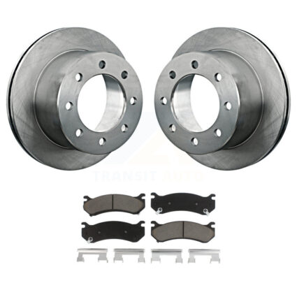 Rear Disc Brake Rotors Ceramic Pad Kit For 2007 GMC Sierra 3500 Classic With 12000 Lb GVW K8C-101826