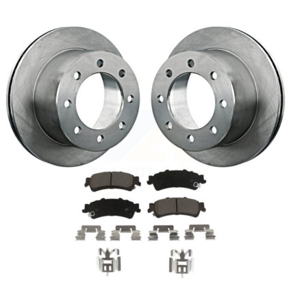 Rear Disc Brake Rotors And Ceramic Pads Kit For 2001 GMC Sierra 3500 K8C-101827