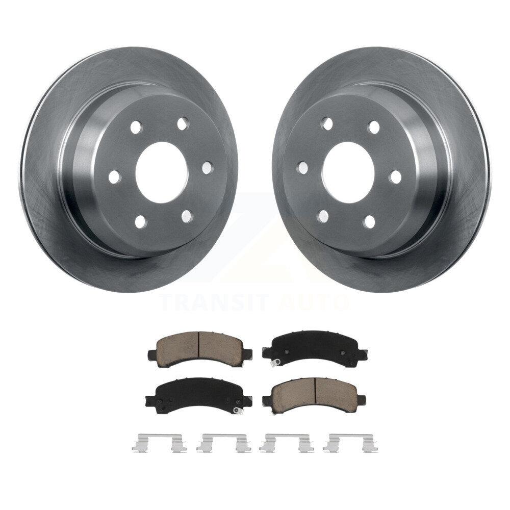 Rear Disc Brake Rotors And Ceramic Pads Kit For 2002 Chevrolet Avalanche 1500 Suburban K8C-101838