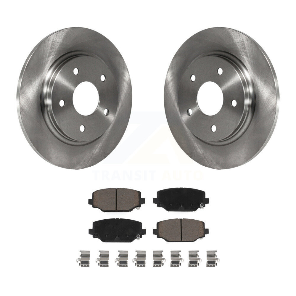 Rear Brake Rotor Ceramic Pad Kit For Dodge Grand Caravan With Single Piston Front Caliper K8C-101843