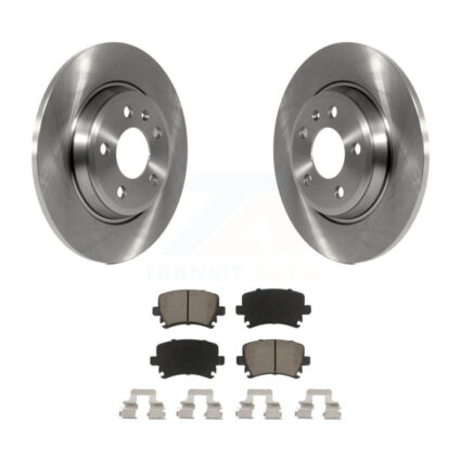 Rear Brake Rotors Ceramic Pad Kit For 2009 Audi A4 Quattro With 300mm Diameter Rotor K8C-101848