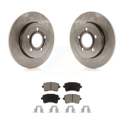 Rear Brake Rotors Ceramic Pad Kit For 2009 Audi A4 Quattro With 288mm Diameter Rotor K8C-101850