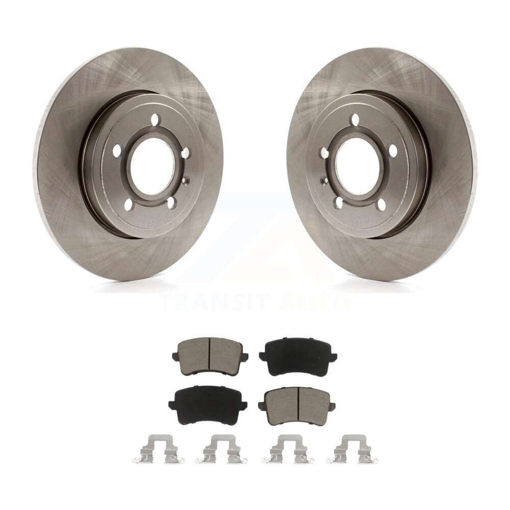 Rear Brake Rotors Ceramic Pad Kit For 2009 Audi A4 Quattro With 288mm Diameter Rotor K8C-101850
