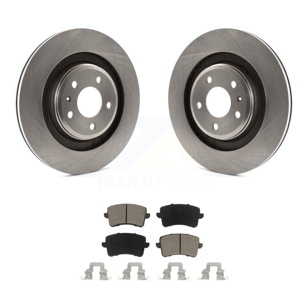 Rear Disc Brake Rotors And Ceramic Pads Kit For Audi A4 Quattro S5 S4 K8C-101857