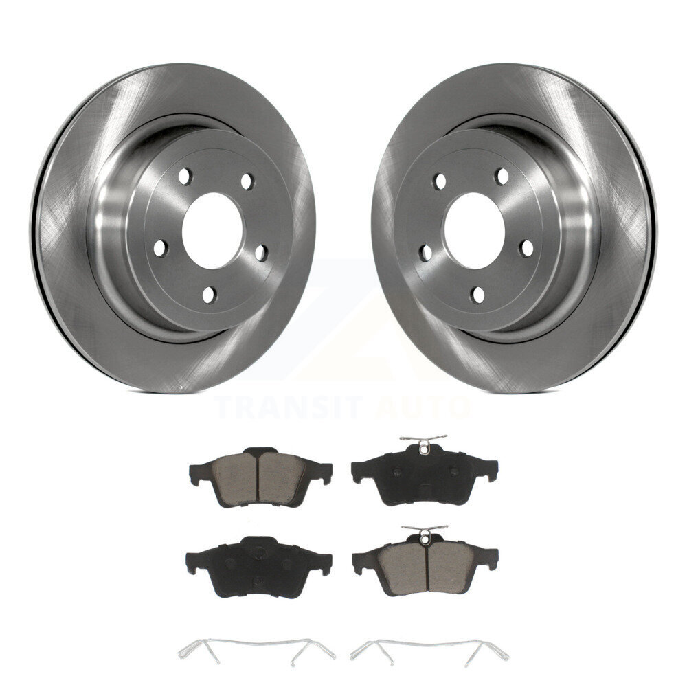 Rear Disc Brake Rotors And Ceramic Pads Kit For 2008-2010 Chevrolet Cobalt SS K8C-101859